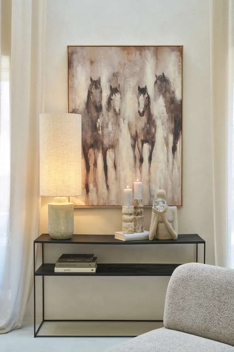 Kaarshouder Marmer Beige Large J-Line - Afbeelding 4