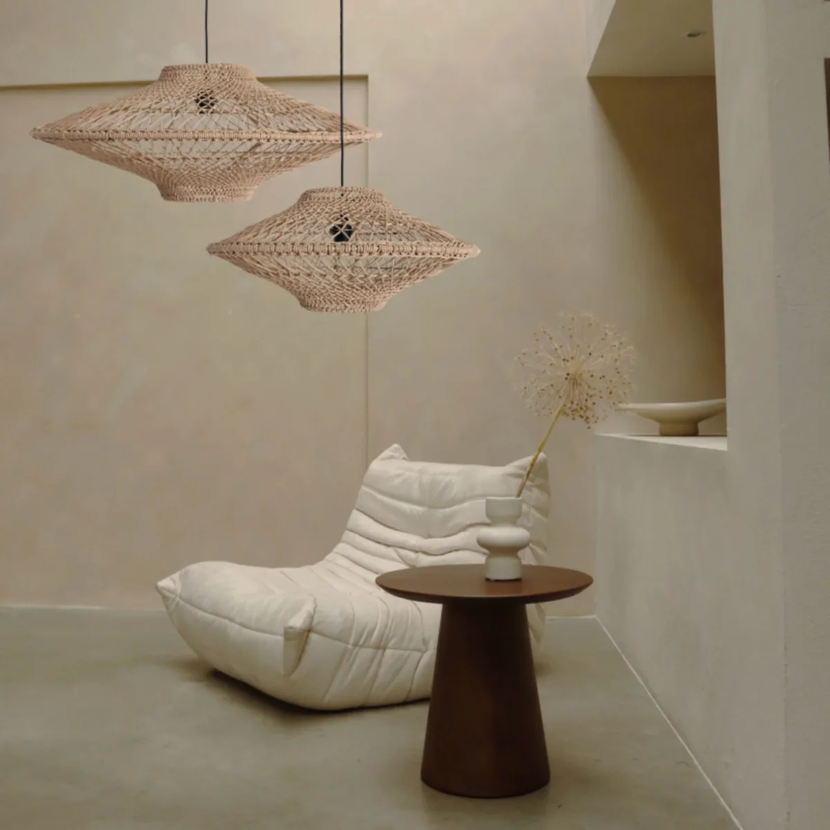 Hanglamp Corda Touw Naturel Large Ø80cm Raw Materials - Afbeelding 6