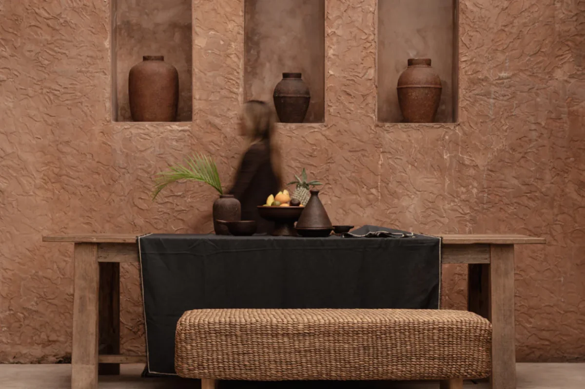 Het Tuscany Tafelkleed - Zwart Naturel - 150x300 Bazar Bizar - Afbeelding 3