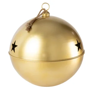 Kerstbal Bal Ijzer Goudkleurig Extra Large Dia80cmxH90cm J-Line