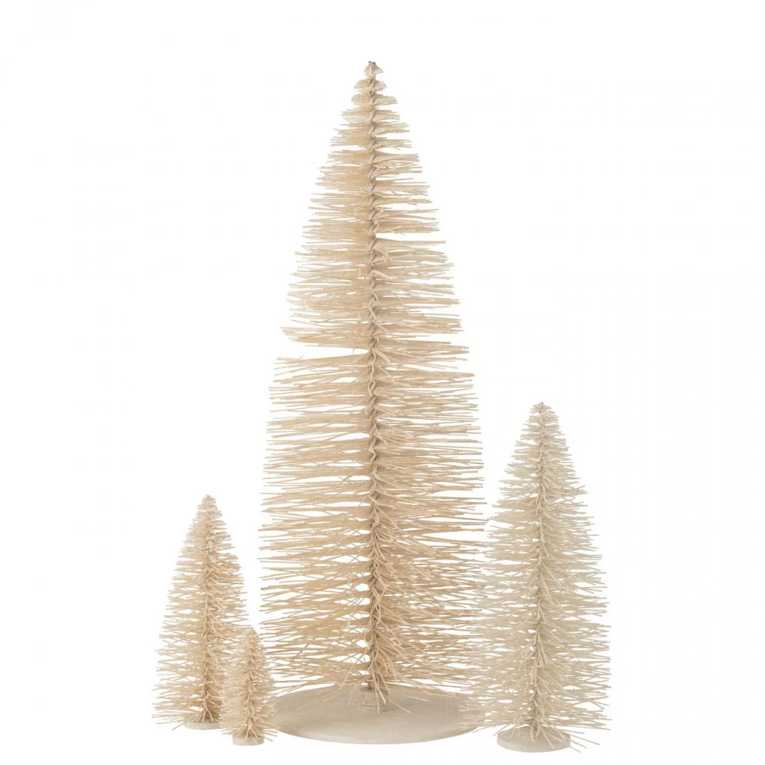Kerstboom Decoratief Glitter Hout Wit Extra Large H140cm J-line - Afbeelding 3