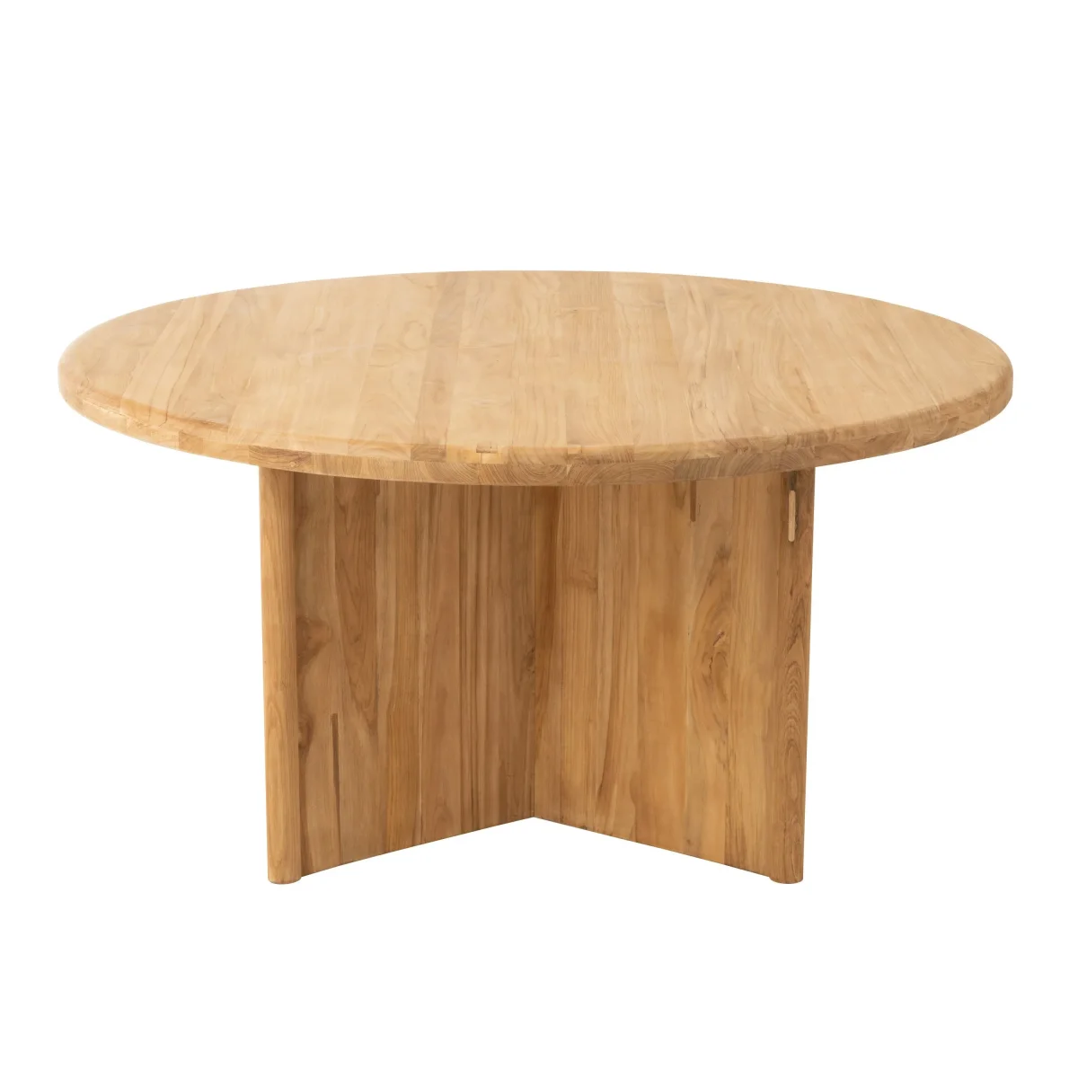 Ronde Eetkamertafel Teak Hout Naturel Ø150cm J-Line